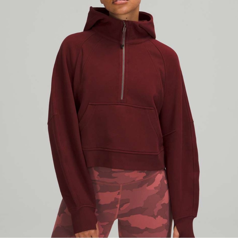 Lululemon Athletica Women's Scuba Oversized Hoodie - Red Merlot